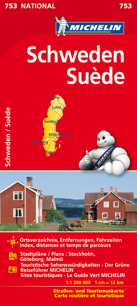 Michelin Karte Schweden. Suède