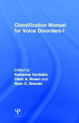Classification Manual for Voice Disorders-I - 