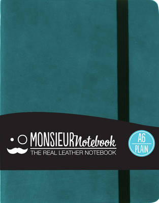 Monsieur Notebook - Real Leather A6 Turquoise Plain -  Monsieur