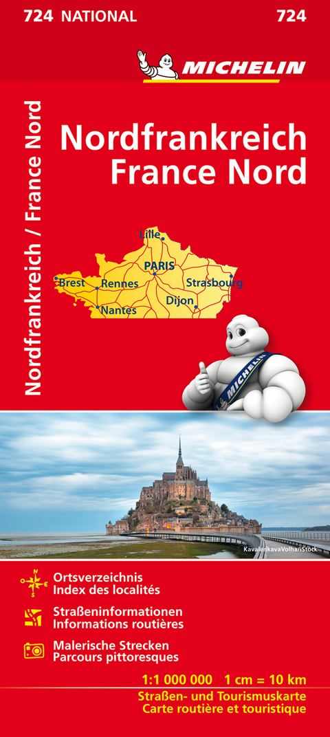 Michelin Karte Nordfrankreich. France Nord