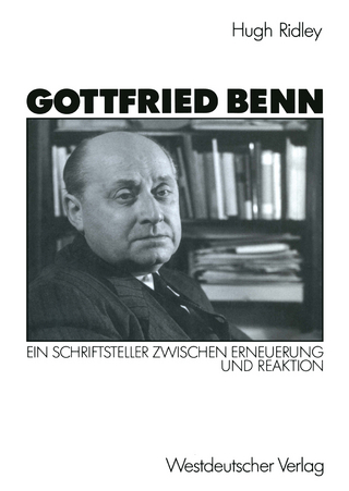 Gottfried Benn - Hugh Ridley