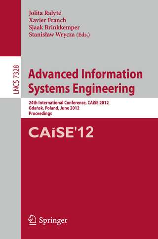 Advanced Information Systems Engineering - Jolita Ralyté; Xavier Franch; Sjaak Brinkkemper; Stanislaw Wrycza