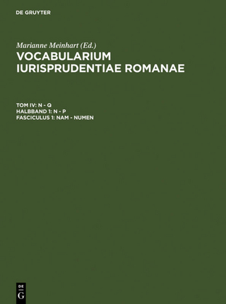 Vocabularium iurisprudentiae Romanae. N - Q. N - P / nam - numen - Marianne Meinhart