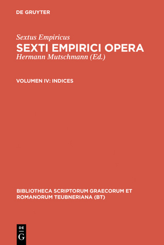 Sextus Empiricus: Sexti Empirici opera / Indices - Sextus Empiricus