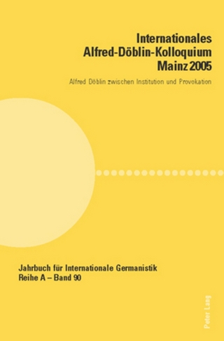 Internationales Alfred-Döblin-Kolloquium Mainz 2005 - Yvonne Wolf