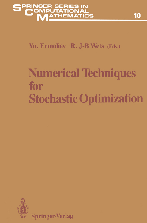 Numerical Techniques for Stochastic Optimization - 