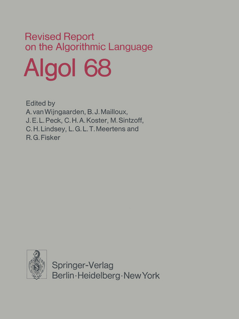 Revised Report on the Algorithmic Language Algol 68 - 