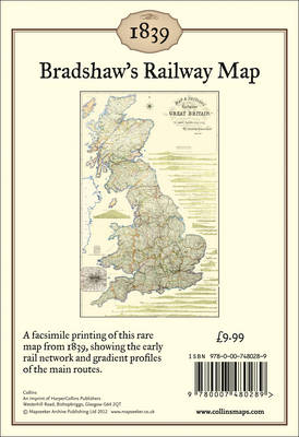 Bradshaw’s Railway Map 1839 - George Bradshaw,  Collins Books