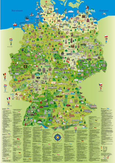 Deutschlandkarte für Kinder und Erwachsene - Doris Schönhoff, Dirk Krüger