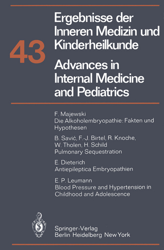 Advances in Internal Medicine and Pediatrics/Ergebnisse der Inneren Medizin und Kinderheilkunde - P. Frick; G.-A. von Harnack; G. A. Martini; A. Prader; R. Schoen; H. P. Wolff