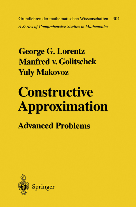 Constructive Approximation - George G. Lorentz, Manfred v. Golitschek, Yuly Makovoz