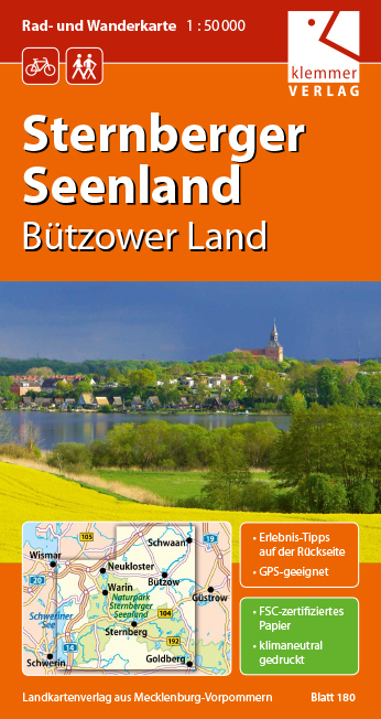 Rad- und Wanderkarte Sternberger Seenland - 