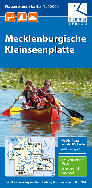 Wasserwanderkarte Mecklenburgische Kleinseenplatte - 