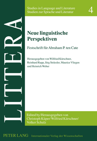 Neue linguistische Perspektiven - Wilfried Kürschner; Reinhard Rapp; Jürg Strässler; Maurice Vliegen