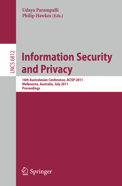 Information Security and Privacy - 
