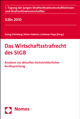 Das Wirtschaftsstrafrecht des StGB - Georg Steinberg; Brian Valerius; Andreas Popp