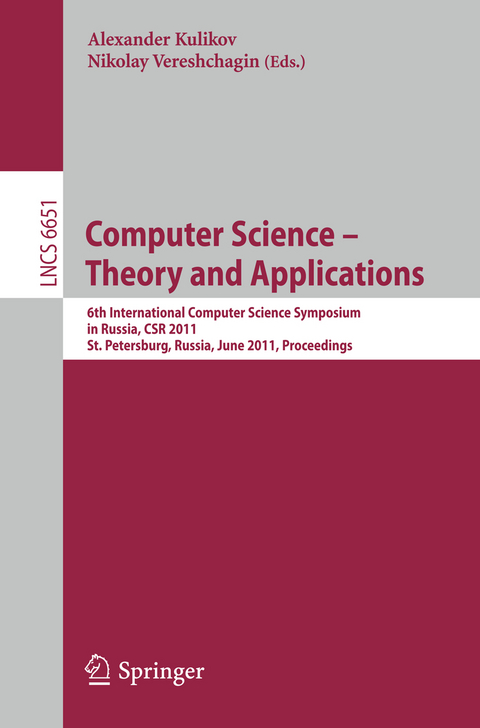 Computer Science – Theory and Applications - 