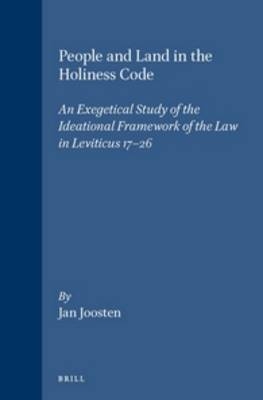 People and Land in the Holiness Code - Jan Joosten