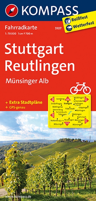 KOMPASS Fahrradkarte 3107 Stuttgart, Reutlingen, Münsinger Alb 1:70.000