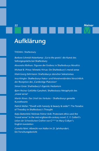 Aufklärung, Band 22: Shaftesbury - Lothar Kreimendahl; Martin Mulsow; Monika Neugebauer-Wölk; Friedrich Vollhardt