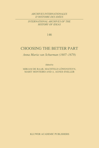 Choosing the Better Part - M.P. de Baar; Machteld Löwensteyn; Marit Monteiro; A. Agnes Sneller