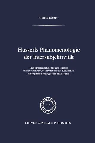 Husserls Phänomenologie Der Intersubjektivität - Georg Römpp