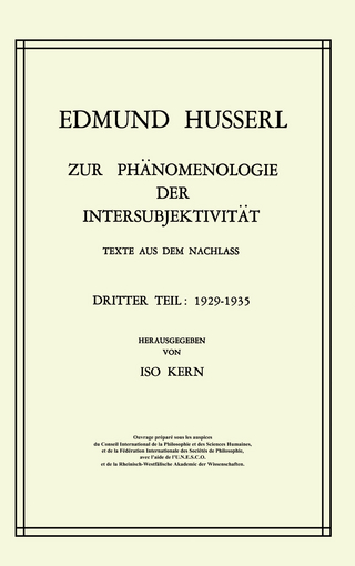 Zur Phänomenologie der Intersubjektivität - Edmund Husserl; Kern