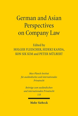German and Asian Perspectives on Company Law - Holger Fleischer; Hideki Kanda; Kon Sik Kim; Peter Mülbert