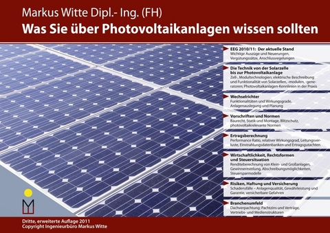 Was Sie über Photovoltaikanlagen wissen sollten - Markus Witte