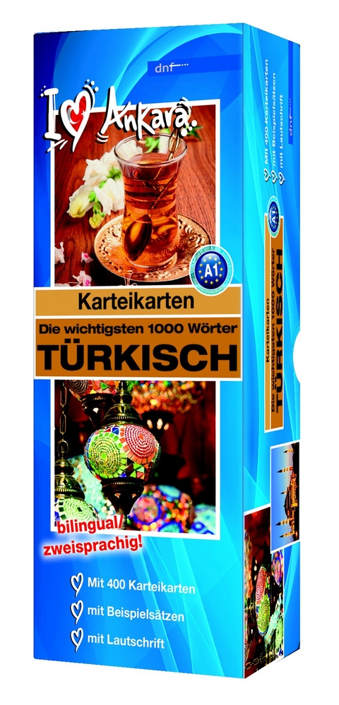 Karteikarten Die wichtigsten 1000 Wörter Türkisch (A1)