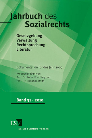 Jahrbuch des Sozialrechts / Jahrbuch des Sozialrechts Dokumentation für das Jahr 2009 - Peter Udsching; Christian Rolfs