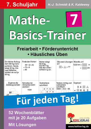 Mathe-Basics-Trainer / Klasse 7 - Hans J Schmidt; Kurt Kaldewey