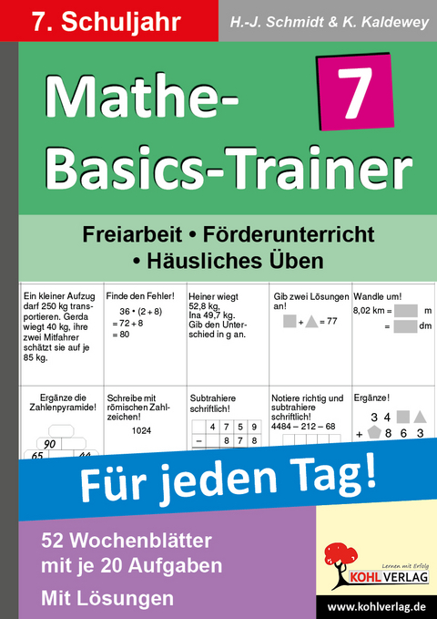 Mathe-Basics-Trainer / Klasse 7 - Hans J Schmidt, Kurt Kaldewey