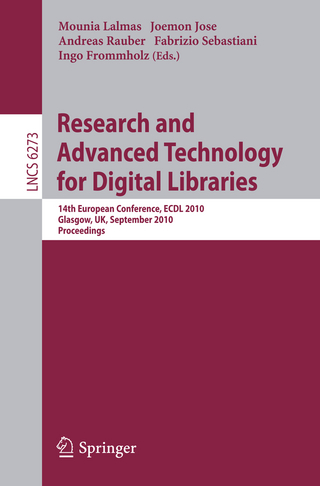 Research and Advanced Technology for Digital Libraries - Mounia Lalmas; Joemon Jose; Andreas Rauber; Roberto Sebastiani; Ingo Frommholz