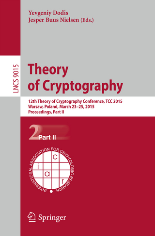 Theory of Cryptography - Yevgeniy Dodis; Jesper Buus Nielsen
