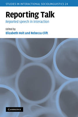 Reporting Talk - Elizabeth Holt; Rebecca Clift