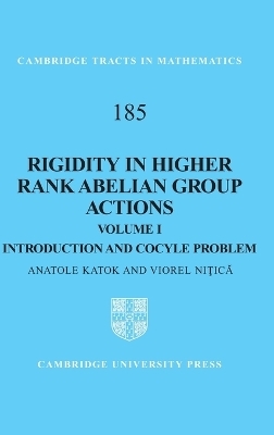Rigidity in Higher Rank Abelian Group Actions: Volume 1, Introduction and Cocycle Problem - Anatole Katok; Viorel Ni?ic?