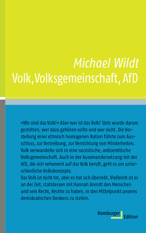 Volk, Volksgemeinschaft, AfD - Michael Wildt