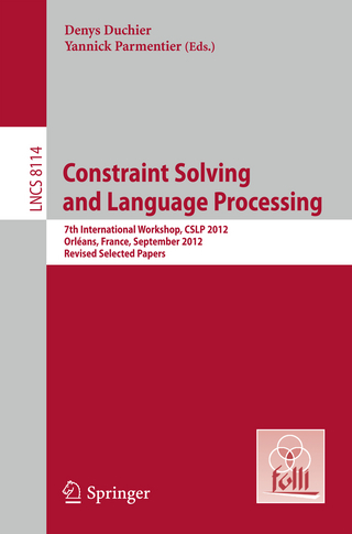 Constraint Solving and Language Processing - Denys Duchier; Yannick Parmentier