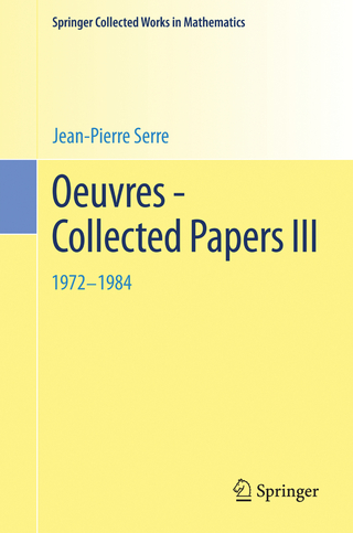 Oeuvres - Collected Papers III - Jean-Pierre Serre