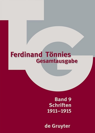 Ferdinand Tönnies: Gesamtausgabe (TG) / 1911?1915 - Arno Mohr