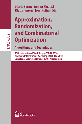 Approximation, Randomization, and Combinatorial Optimization. Algorithms and Techniques - Maria Serna; Ronen Shaltiel; Klaus Jansen; José Rolim