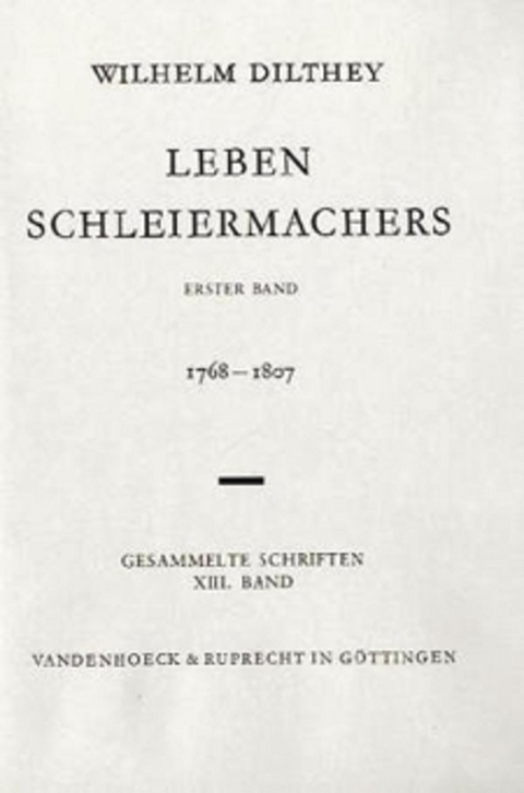 Gesammelte Schriften - Wilhelm Dilthey