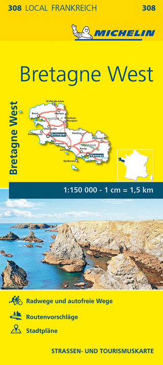 Michelin Karte Bretagne West. Finistere, Morbihan