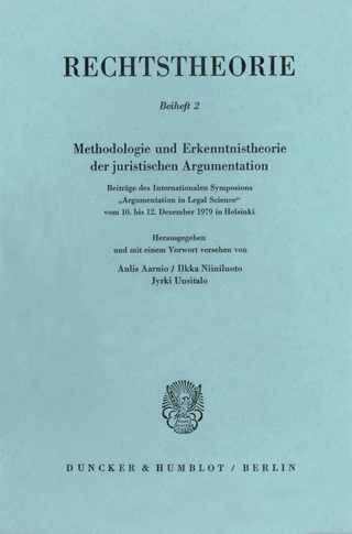 Methodologie und Erkenntnistheorie der juristischen Argumentation. - Aulis Aarnio; Ilkka Niiniluoto; jyrki Uusitalo