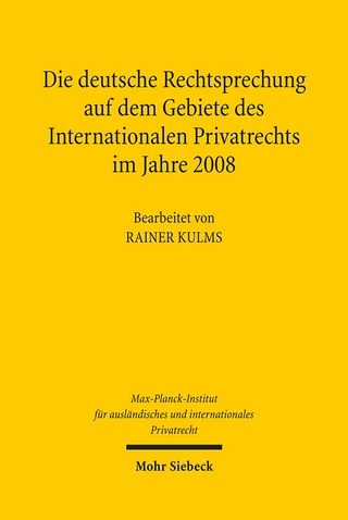 Die deutsche Rechtsprechung auf dem Gebiete des Internationalen Privatrechts im Jahre 2008 - Rainer Kulms; Max-Planck-Institut f. Privatrecht
