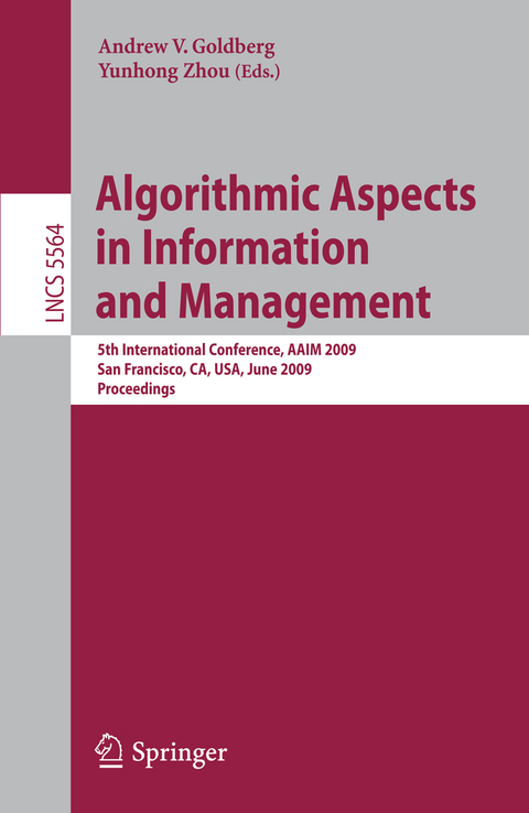 Algorithmic Aspects in Information and Management - 