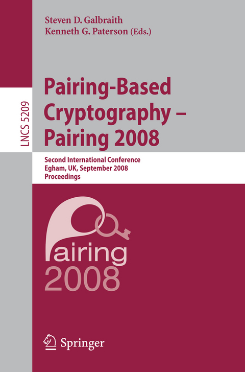 Pairing-Based Cryptography – Pairing 2008 - 