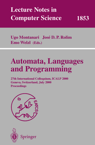 Automata, Languages and Programming - Ugo Montanari; Jose D.P. Rolim; Emo Welzl