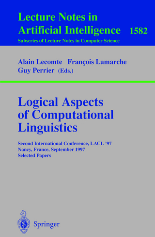Logical Aspects of Computational Linguistics - Alain Lecomte; Francois Lamarche; Guy Perrier